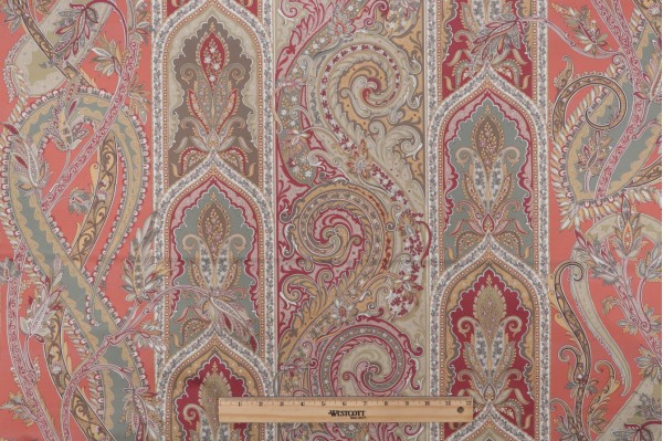Click for 1.75 Yards Brienno Printed Cotton Drapery Fabric in Rosa Brienno Printed Cotton Drapery Fabric in Rosa