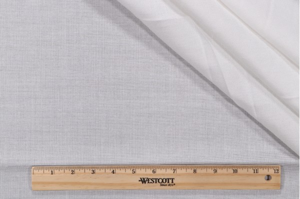 Sunbrella Mist Sheer Drapery Weight Solution Dyed Acrylic Outdoor Fabric in Snow