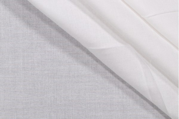 Sunbrella Mist Sheer Drapery Weight Solution Dyed Acrylic Outdoor Fabric in Snow