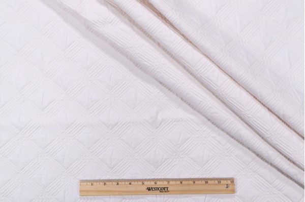 Noel Matelasse Upholstery Fabric in Angora