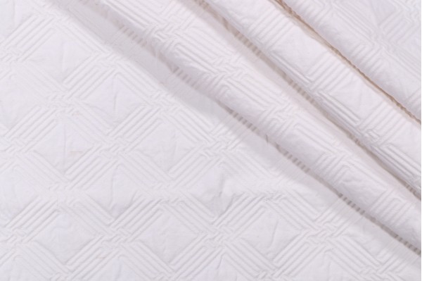 Noel Matelasse Upholstery Fabric in Angora