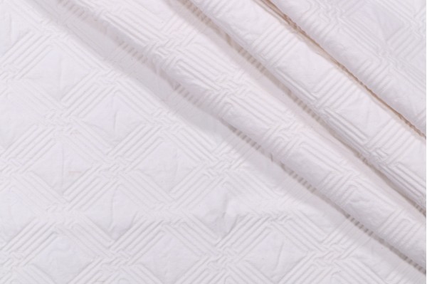 Noel Matelasse Upholstery Fabric in Angora