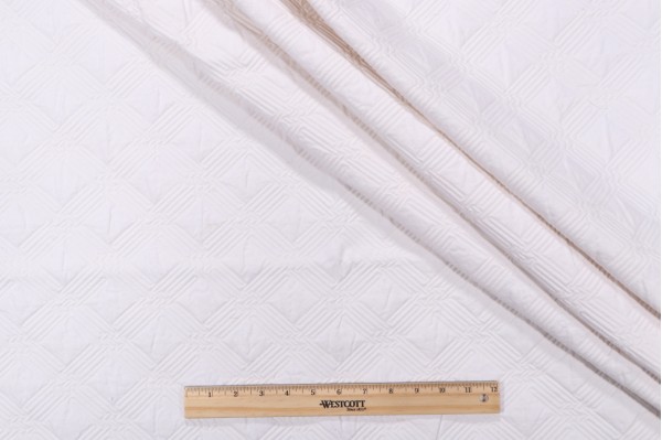 Noel Matelasse Upholstery Fabric in Angora