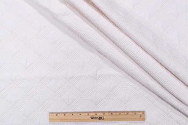 Noel Matelasse Upholstery Fabric in Angora