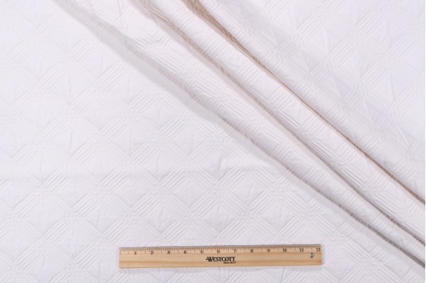 Noel Matelasse Upholstery Fabric in Angora