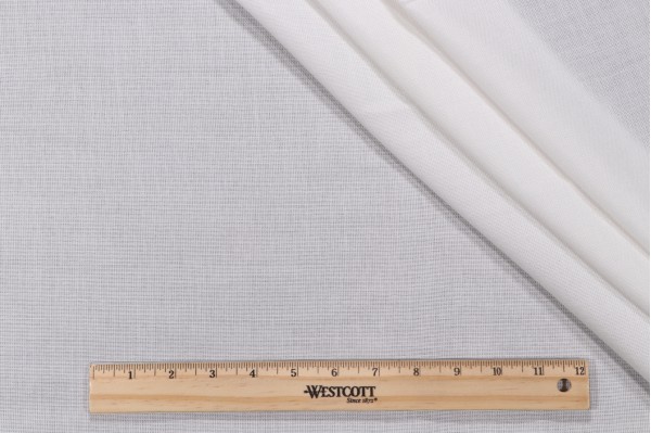 Sunbrella Mist Sheer Drapery Weight Solution Dyed Acrylic Outdoor Fabric in Snow