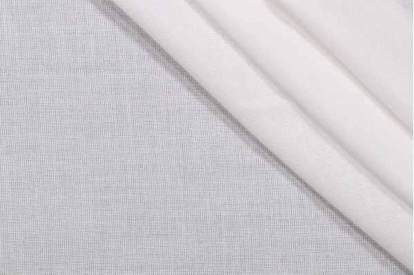 Sunbrella Mist Sheer Drapery Weight Solution Dyed Acrylic Outdoor Fabric in Snow