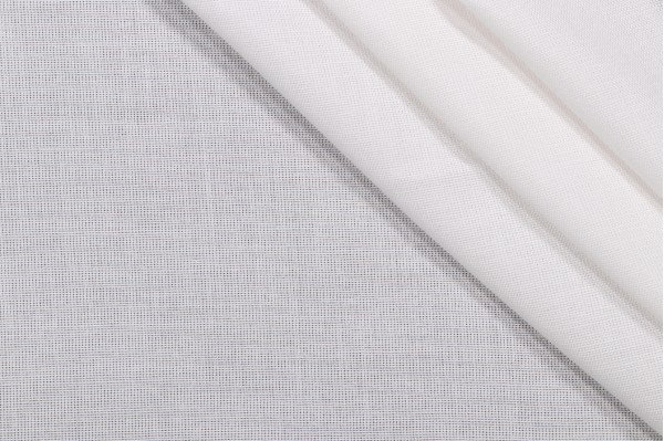 Sunbrella Mist Sheer Drapery Weight Solution Dyed Acrylic Outdoor Fabric in Snow