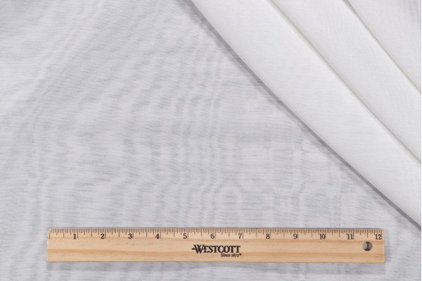 Click for 1.38 Yards Selina Sheer Woven Drapery Fabric in White Selina Sheer Woven Drapery Fabric in White