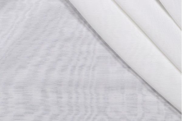 Click for 1.38 Yards Selina Sheer Woven Drapery Fabric in White Selina Sheer Woven Drapery Fabric in White