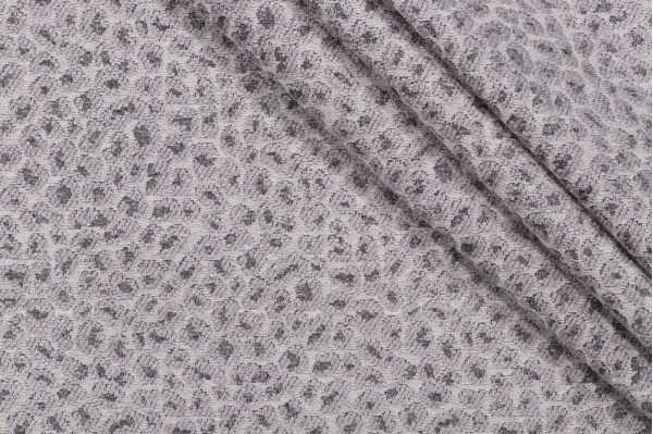 Golding Spots Woven Chenille Upholstery Fabric in Grey