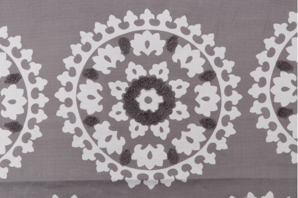 Echo Kea Printed & Embroidered Cotton Drapery Fabric for Kravet CLOSEOUT