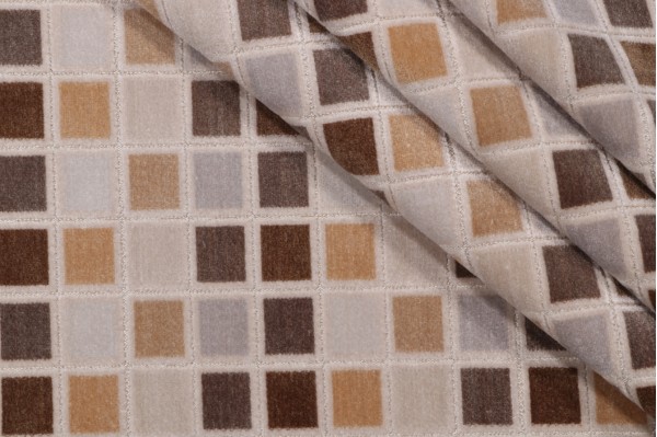Arcade Velvet Upholstery Fabric in Sandstone