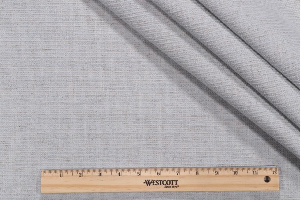 Crypton Bedford High Performance Woven Chenille Upholstery Fabric in Cloud
