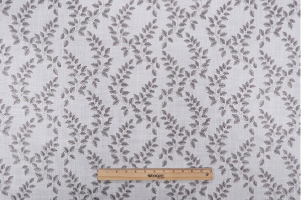 Valiant Fabrics Cadillac Embroidered Drapery Fabric in Pewter 