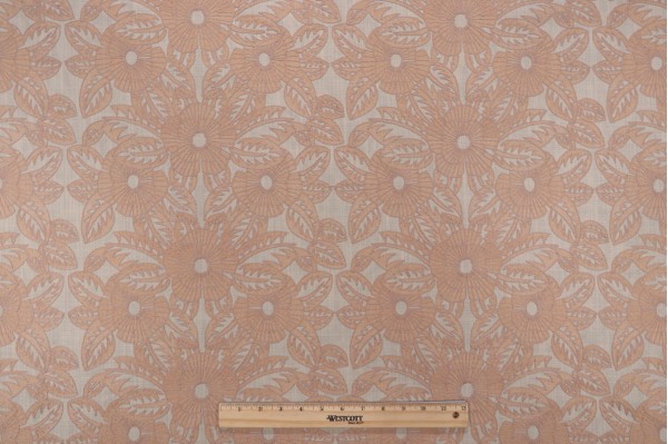 Valiant Fabrics Cynthia Embroidered Drapery Fabric in Dune 