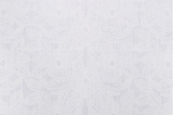 Sample of Valiant Fabrics Cynthia Embroidered Drapery Fabric in Off-White 
