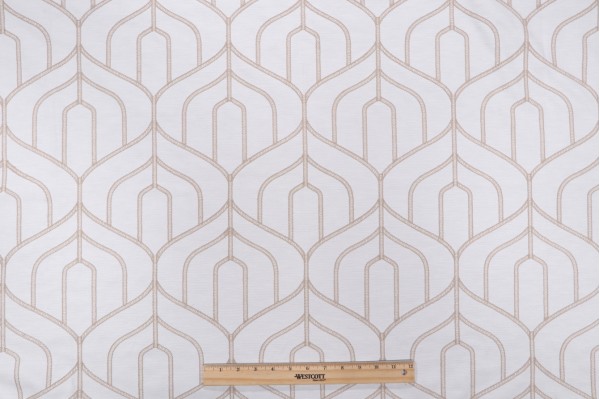 Click for Valiant Fabrics Gemini Embroidered Drapery Fabric in Natural  Valiant Fabrics Gemini Embroidered Drapery Fabric in Natural