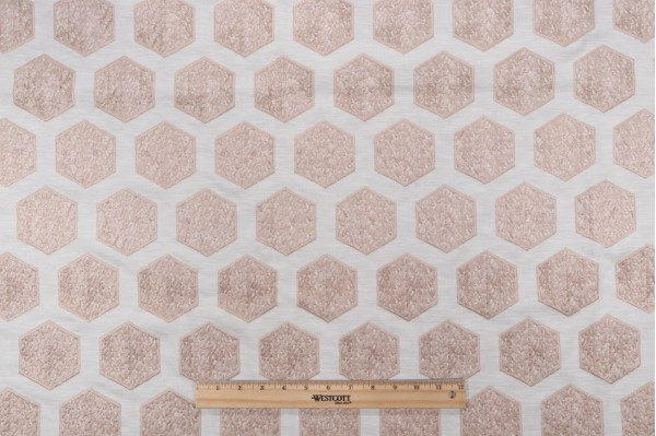 Valiant Fabrics Lane Embroidered Drapery Fabric in Natural 