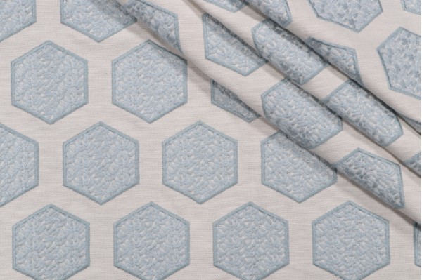 Click for Valiant Fabrics Lane Embroidered Drapery Fabric in Spa  Valiant Fabrics Lane Embroidered Drapery Fabric in Spa