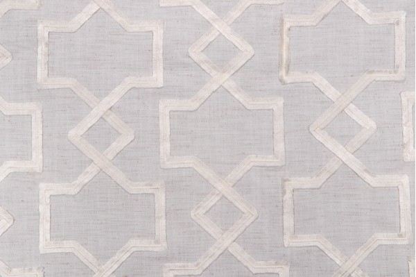 Valiant Fabrics Carson Embroidered Drapery Fabric in Fawn 