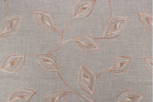 Sample of Valiant Fabrics Riley Embroidered Drapery Fabric in Haze 