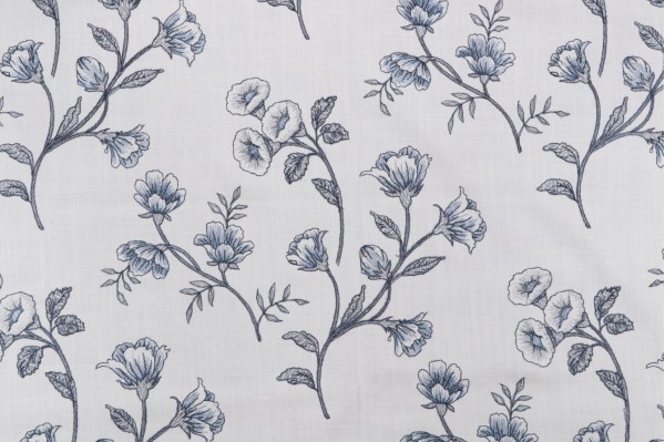 Valiant Fabrics Sawyer Embroidered Drapery Fabric in Nautic 