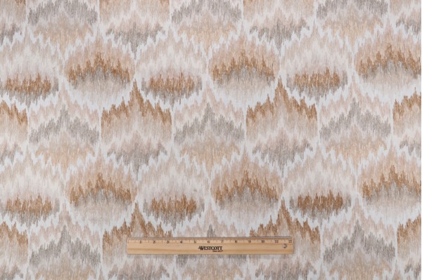 Sample of Valiant Fabrics Amiah Embroidered Drapery Fabric in Natural 