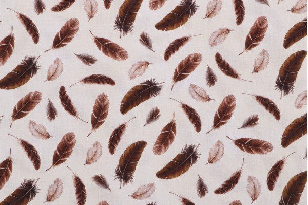 Click for Timeless Treasures Floating Feathers Printed Cotton Craft Fabric in Cream  Timeless Treasures Floating Feathers Printed Cotton Craft Fabric in Cream