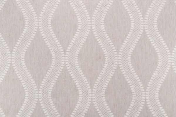 Hamilton Cleo Embroidered Drapery Fabric in Natural 