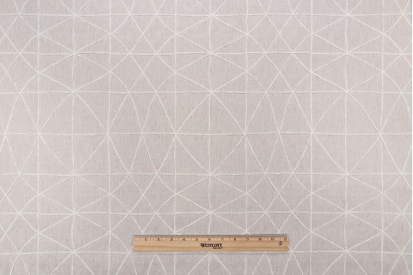Hamilton Katy Embroidered Drapery Fabric in Natural 