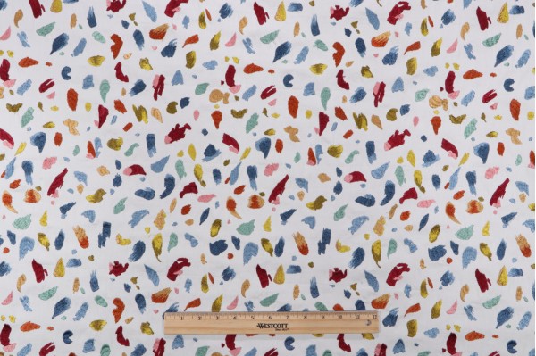 Hamilton Pixie Embroidered Drapery Fabric in Confetti 