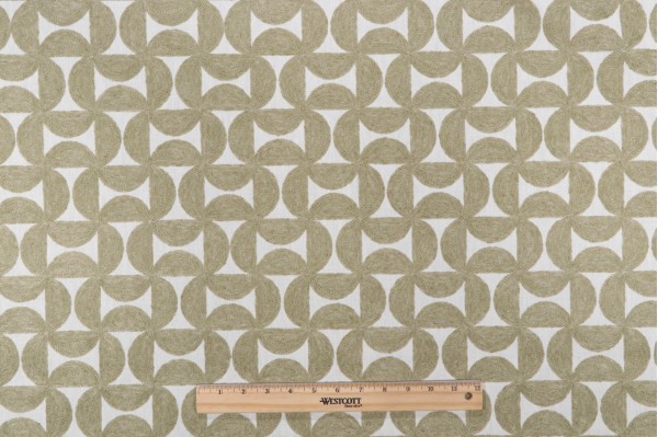 PK Lifestyles Pinwheels Embroidered Drapery Fabric in Spring 