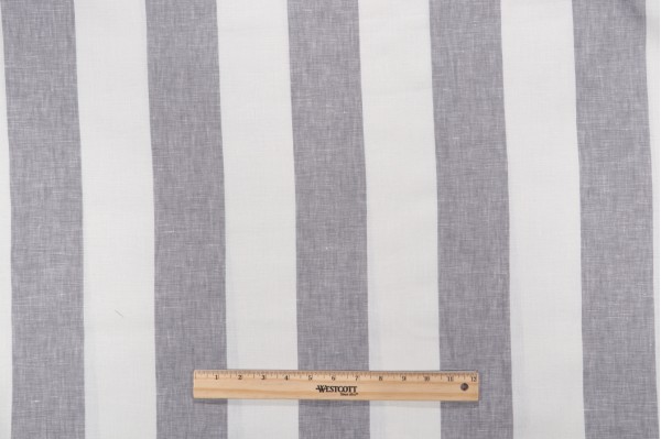 Lino Textiles Montauk Woven Linen Decorator Fabric in Grey 