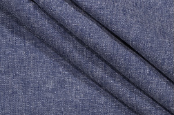 Lino Textiles Sarasota Woven Linen Decorator Fabric in Indigo 