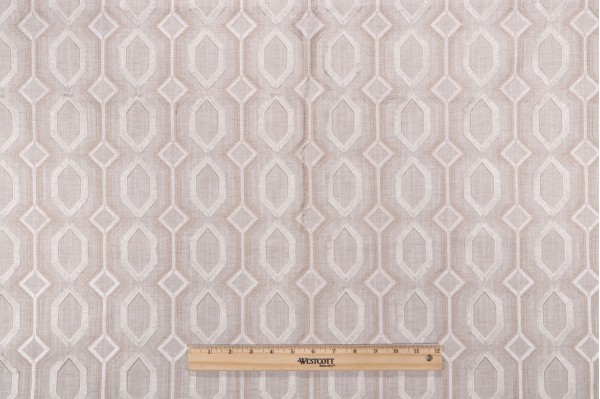 1 Yard Waverly Maisie Embroidered Drapery Fabric in Smoke