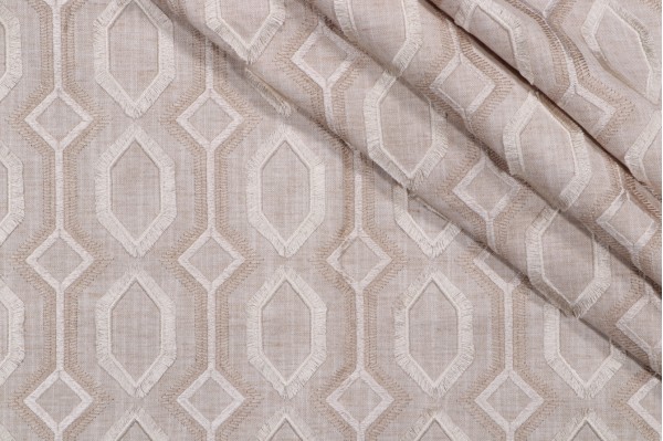 1 Yard Waverly Maisie Embroidered Drapery Fabric in Smoke