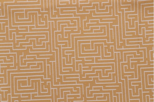 Click for 2.25 Yards Puzzled Woven Upholstery Fabric in Marigold Puzzled Woven Upholstery Fabric in Marigold