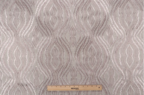 Valiant Fabrics Palazo Embroidered Drapery Fabric in Linen