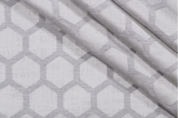 Valiant Fabrics Hive Damask Decorator Fabric in Silver