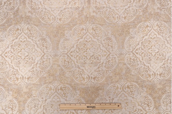 Click for 3.88 Yards Covington Vogue Damask Woven Upholstery Fabric in 820-Empire Gold Covington Vogue Damask Woven Upholstery Fabric in 820-Empire Gold