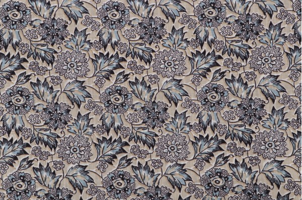 Blake Printed Drapery Fabric in Aqua