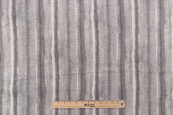 Ellen Degeneres Kumo Stripe Printed Drapery Fabric in Pewter
