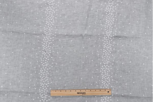 Bubbles Embroidered Drapery Fabric in Mist