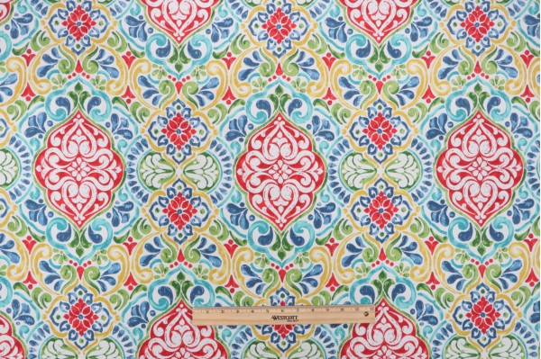 Click for 4.25 Yards Richloom Fiorella Printed Polyester Outdoor Fabric in Multi Richloom Fiorella Printed Polyester Outdoor Fabric in Multi