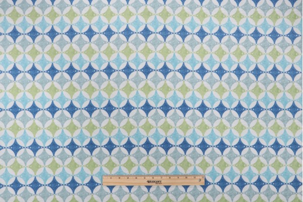 Click for 6.63 Yards Mill Creek Strabane Printed Polyester Outdoor Fabric in Lagoon Mill Creek Strabane Printed Polyester Outdoor Fabric in Lagoon