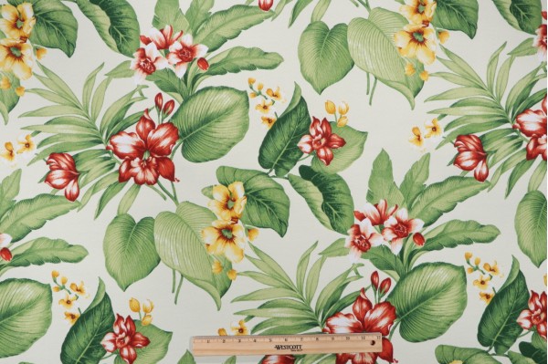 Richloom Davilla Printed Polyester Outdoor Fabric in Garden 