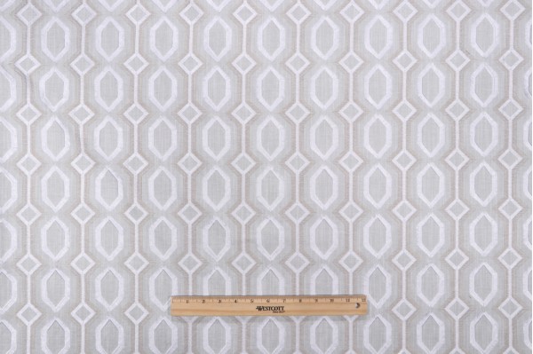 Waverly Maisie Emb Embroidered Drapery Fabric in Smoke 
