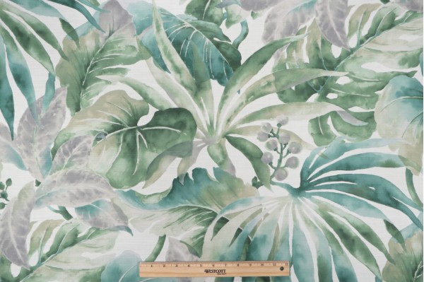 P Kaufmann Islandia Printed Cotton Drapery Fabric in Everglades 