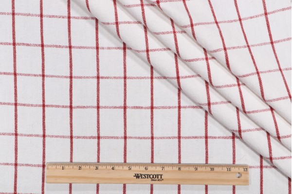 PK Lifestyles Weston Grid Woven Upholstery Fabric in Peppermint